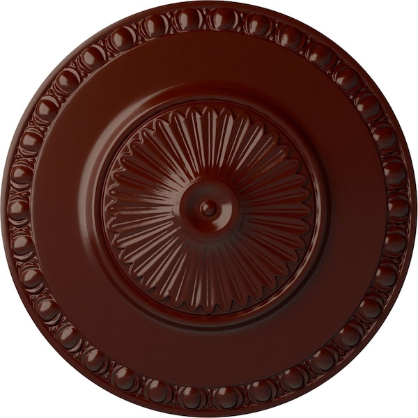 Ekena Millwork Lyon Ceiling Medallion (Fits Canopies up to 3 5/8"), 23 1/2"OD x 3 1/4"P, Brushed Mahogany CM23LYBMF - main